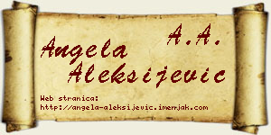 Angela Aleksijević vizit kartica
